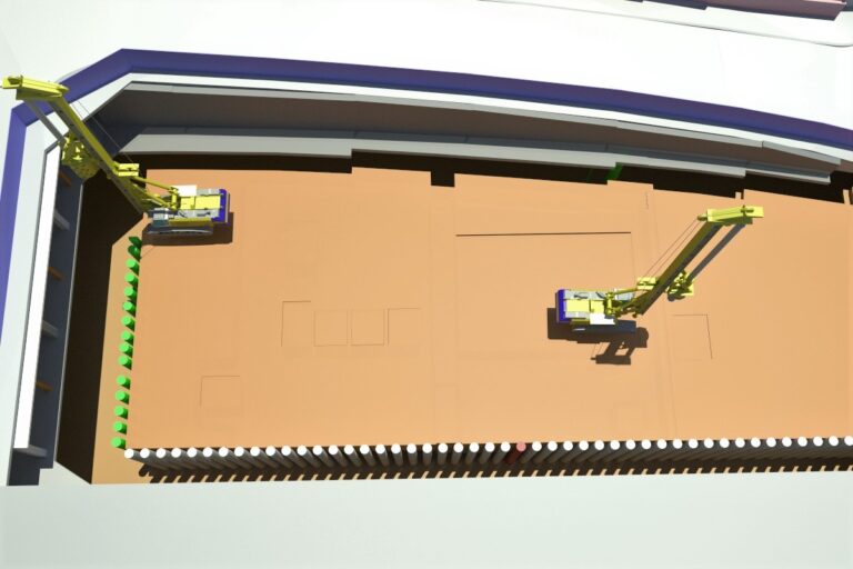 bim survey overhead with cranes - lighter image